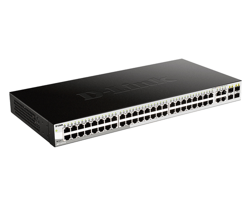 D-Link 52-Port Gigabit,  4 x 100/1000Mbps Ports, L2, Smart Managed Switch
