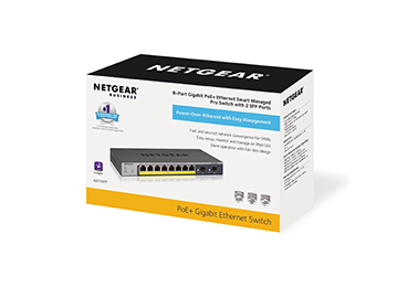 NETGEAR GS110TP, L2/L3/L4, Gigabit PoE, Managed Switch