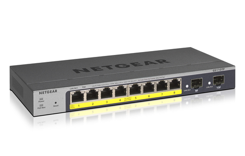 NETGEAR GS110TP, L2/L3/L4, Gigabit PoE, Managed Switch