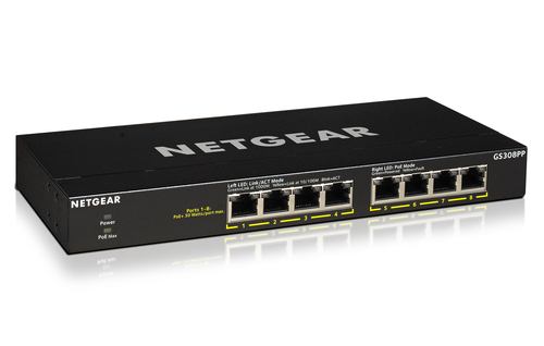 NETGEAR (GS308PP-100EUS), Gigabit PoE, Unmanaged Switch
