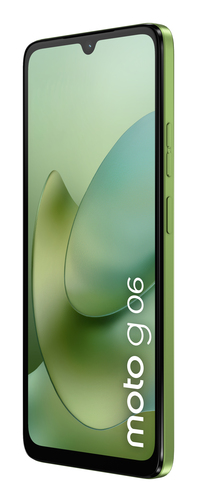 moto g06 smartphone right side profile with power button and green frame
