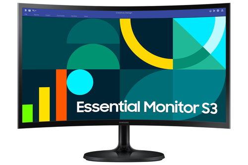 Samsung S36GD 24-inch Full HD curved LED monitor with 1920 x 1080 resolution in black