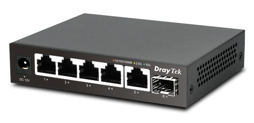 DrayTek (VSQ60X-K), L2, 2.5G Ethernet Unmanaged Network Switch