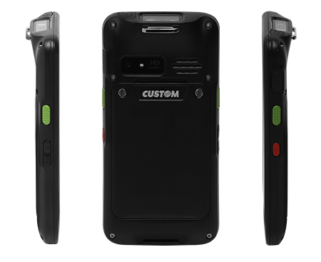 RP340 handheld device featuring Android 7.0, MIL-STD-810G certified, IP67 dust and water resistance.