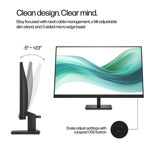 HP Series 3 Pro 27 inch FHD Monitor, 1920 x 1080 pixels, Full HD, LCD