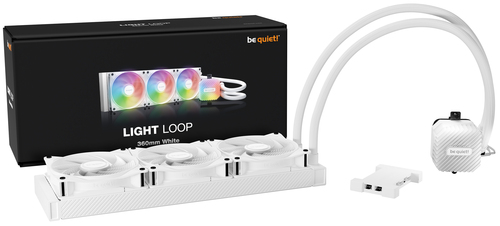 be quiet! LIGHT LOOP 360mm White AIO Liquid CPU Cooler 3×120mm PWM Fans
