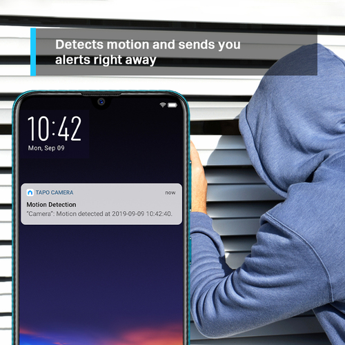 TP-Link Tapo Pan/Tilt Indoor Wi-Fi Home Security IP Camera 2.4GHz –Ceiling Mount