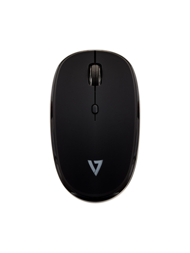 V7 MW550BT Bluetooth Silent 4-Button Mouse, Ambidextrous, 1600 DPI, Black