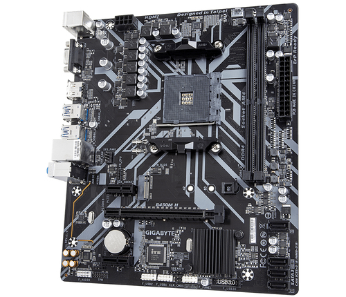 Gigabyte B450M H motherboard micro ATX gaming PC build image