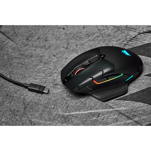 Corsair DARK CORE RGB SE, Optical, RF Wireless + Bluetooth 18000 DPI Mouse