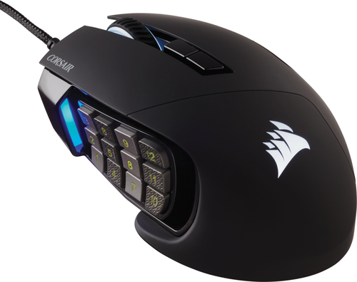 Corsair Scimitar RGB Elite, Right-hand, Optical, USB Type-A, Mouse