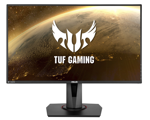 ASUS TUF 27 inch Full HD monitor photo on desk setup for esports and gaming