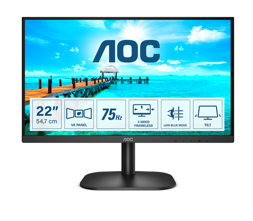 AOC B2 22B2H, 54.6 cm (21.5"), 1920 x 1080 pixels, Full HD, LED Monitor