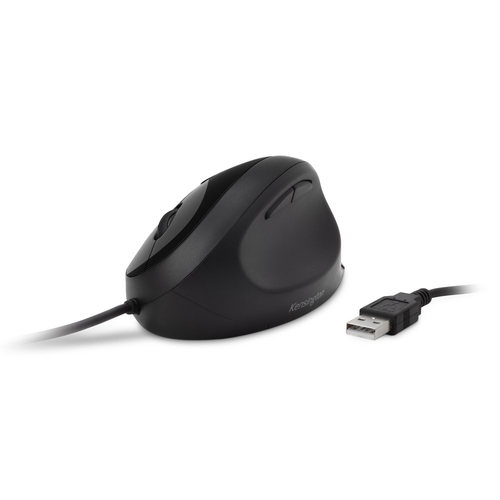 Kensington Pro Fit® Ergo Wired Mouse, Right-hand, Optical, USB Type-A, 3200 DPI