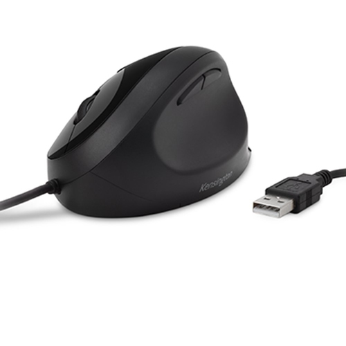 Kensington Pro Fit® Ergo Wired Mouse, Right-hand, Optical, USB Type-A, 3200 DPI