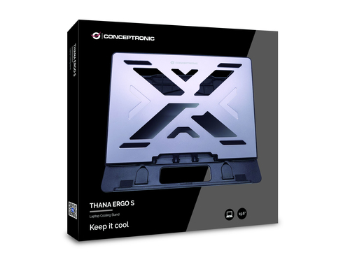 Conceptronic THANA ERGO S Laptop Cooling & Ergonomic Stand Grey 15.6" THANA03G