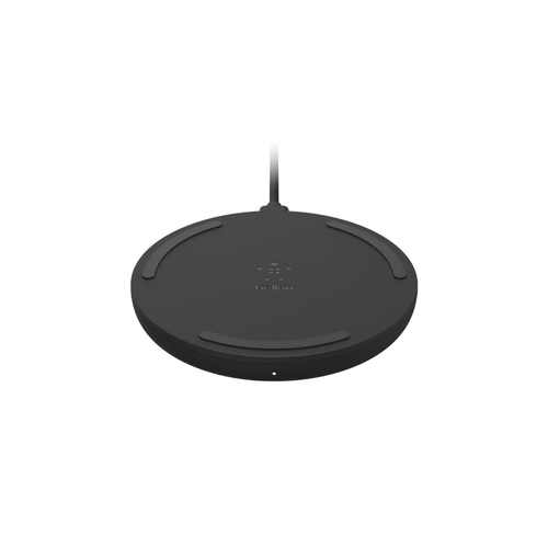 Belkin WIA001BTBK wireless charging pad black photo round phone charging pad