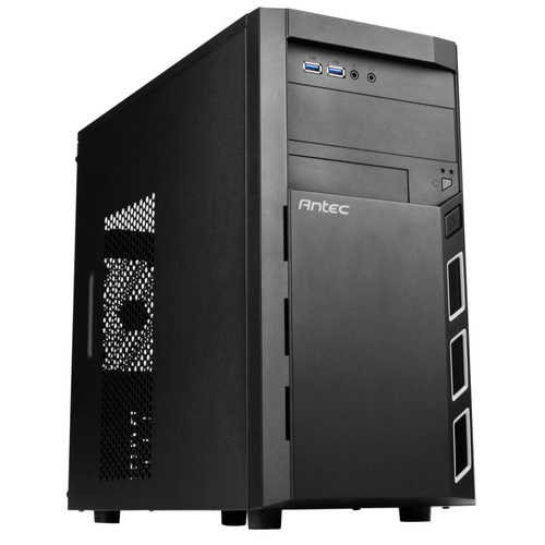 Antec VSK3000 Elite, Black, micro ATX, Mini-ITX, SGCC, Mini Tower PC Case