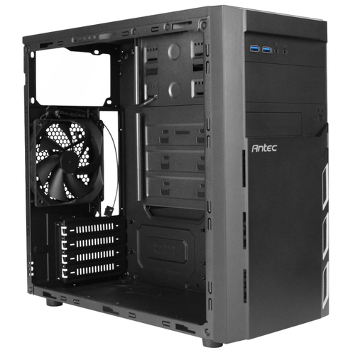 Antec VSK3000 Elite, Black, micro ATX, Mini-ITX, SGCC, Mini Tower PC Case