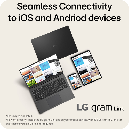 LG Gram 15Z80T-G AI Copilot +PC ,  AMD Ryzen AI 7 16GB/1TB 15.6 Inch FHD Laptop