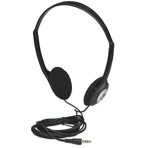 Manhattan Stereo On-Ear, 3.5mm for audio output, Wired Headset/Headphones, Black