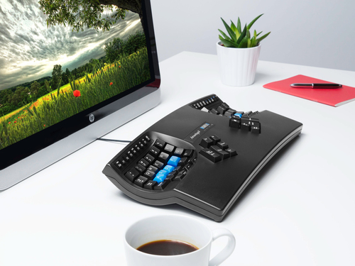 Kinesis Advantage2-UK wired USB keyboard curved design top view