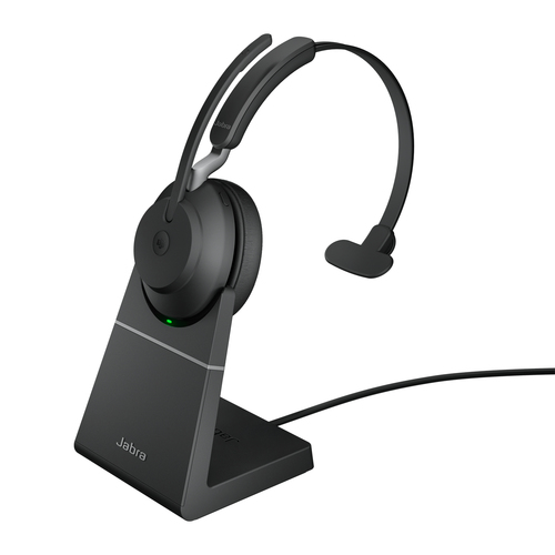 Jabra Evolve2 65 (26599-899-989) USB-A Mono, Wireless, Headset/Headphone, Black