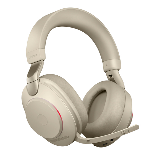 Jabra Evolve2 85 Link380a UC Stereo, Wired & Wireless, Headset/Headphone, Beige