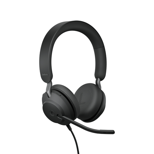 Jabra Evolve2 40 USB-A Stereo, Wired, 20 - 20000 Hz, Headset/Headphones, Black