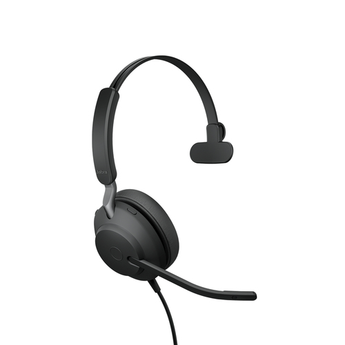Jabra Evolve2 40 USB-A UC Mono, Wired, 20 - 20000 Hz, Headset/Headphones, Black