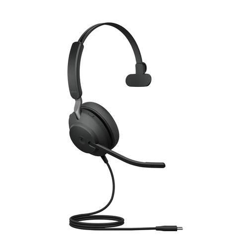 Jabra Evolve2 40 SE USB-C Mono, Wired, 20 - 20000 Hz, Headset/Headphones, Black