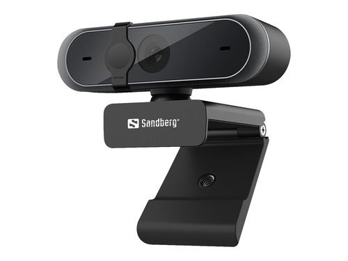 Sandberg USB Webcam Pro, 5MP, Full HD, 30fps, 1080p, Built-in Mic, Plug & Play