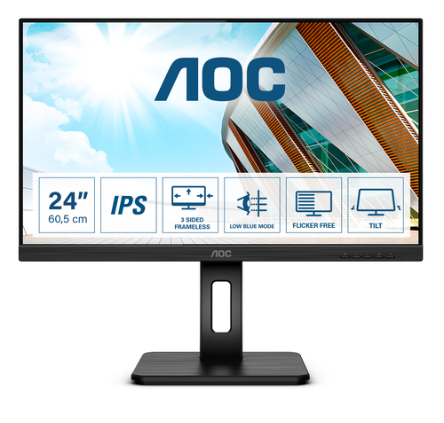 AOC P2 (24P2Q), 60.5 cm (23.8"), 1920 x 1080 pixels, Full HD, LED, Monitor