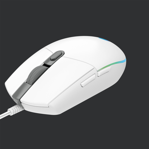 Logitech G G203 LIGHTSYNC Gaming Mouse, USB Type-A, 8000 DPI, White