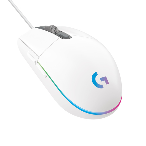 Logitech G G203 LIGHTSYNC Gaming Mouse, USB Type-A, 8000 DPI, White