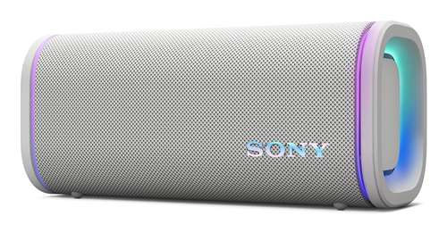 Sony Ult Field 5 portable Bluetooth speaker white front view with party light