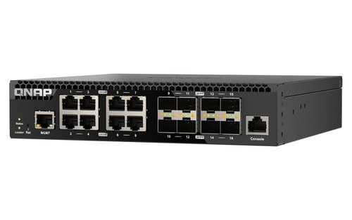 QNAP (QSW-M3216R-8S8T), L2/L3, 10G Ethernet, Managed Switch