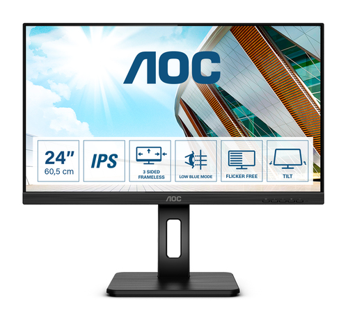 AOC P2 (Q24P2Q), 60.5 cm (23.8"), 2560 x 1440 pixels, Quad HD, LED Monitor