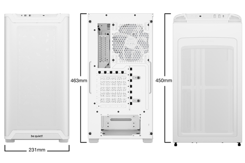 Top and rear fan setup on be quiet! Pure Base 501 LX White midi tower