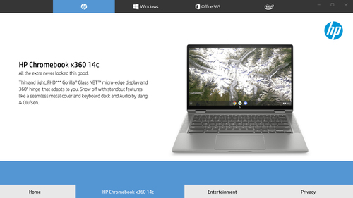 HP Chromebook x360 12b-ca0001na, Intel® Pentium® Silver 1.1 GHz 12" 4 GB, 64 GB