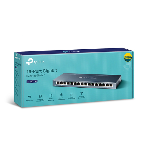 TP-Link (TL-SG116), Gigabit Ethernet Unmanaged Network Switch