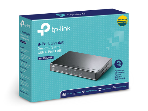 TP-Link (TL-SG1008P), Gigabit (PoE), Unmanaged Network Switch