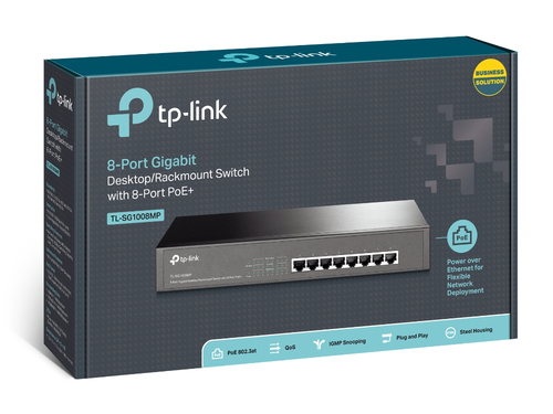 TP-Link (TL-SG1008MP), Gigabit PoE, Unmanaged Network Switch