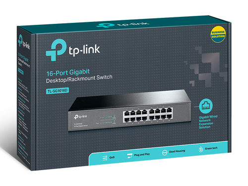 TP-Link (TL-SG1016D), L2, Gigabit Ethernet Unmanaged Network Switch
