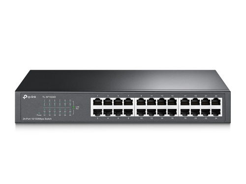 TP-Link (TL-SF1024D), Fast Ethernet (10/100), Unmanaged Switch