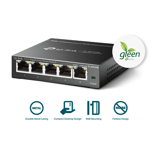 TP-Link TL-SG105E, Managed, L2, Gigabit Ethernet (10/100/1000)