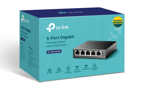 TP-Link (TL-SG1005P), Gigabit PoE Unmanaged Network Switch