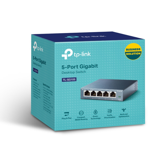 TP-Link (TL-SG105), L2, Gigabit Ethernet Unmanaged Network Switch