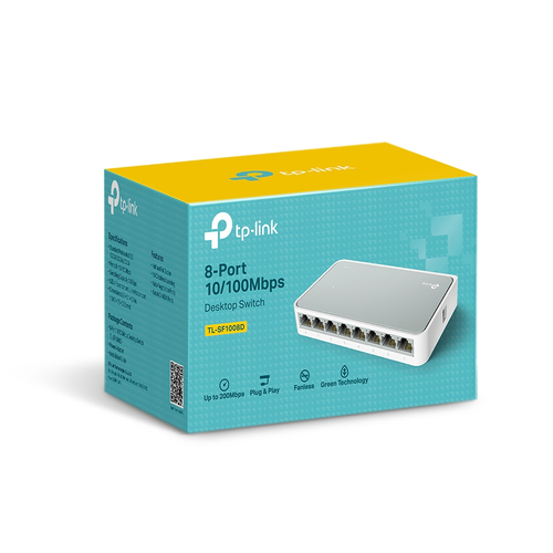 TP-Link( TL-SF1008D), Fast Ethernet, Unmanaged Switch