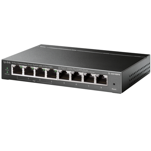 TP-Link (TL-SG108PE), L2, Gigabit PoE, Managed Network Switch